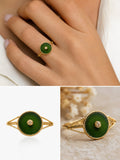 Yeşim Aura 14 Ayar Altın Yüzük